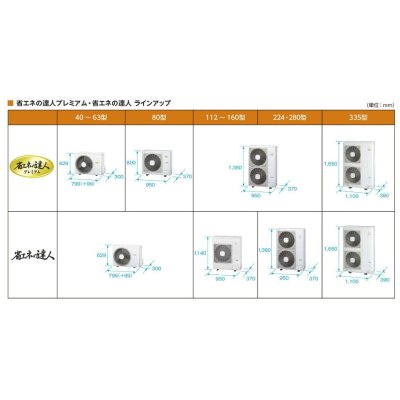 画像2: 徳島・香川・高知・愛媛・業務用エアコン　日立　てんかせ2方向　フォー　RCID-AP335GHW3　335型（12馬力）　「省エネの達人・プレミアム」　三相200V