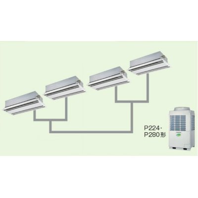 画像1: 徳島・香川・高知・愛媛・業務用エアコン　東芝　2方向吹出し　同時ダブルツイン　ワイヤードリモコン　省工ネneo　AWSF22455M　P224（8馬力）　スーパーパワーエコキュープ　三相200V
